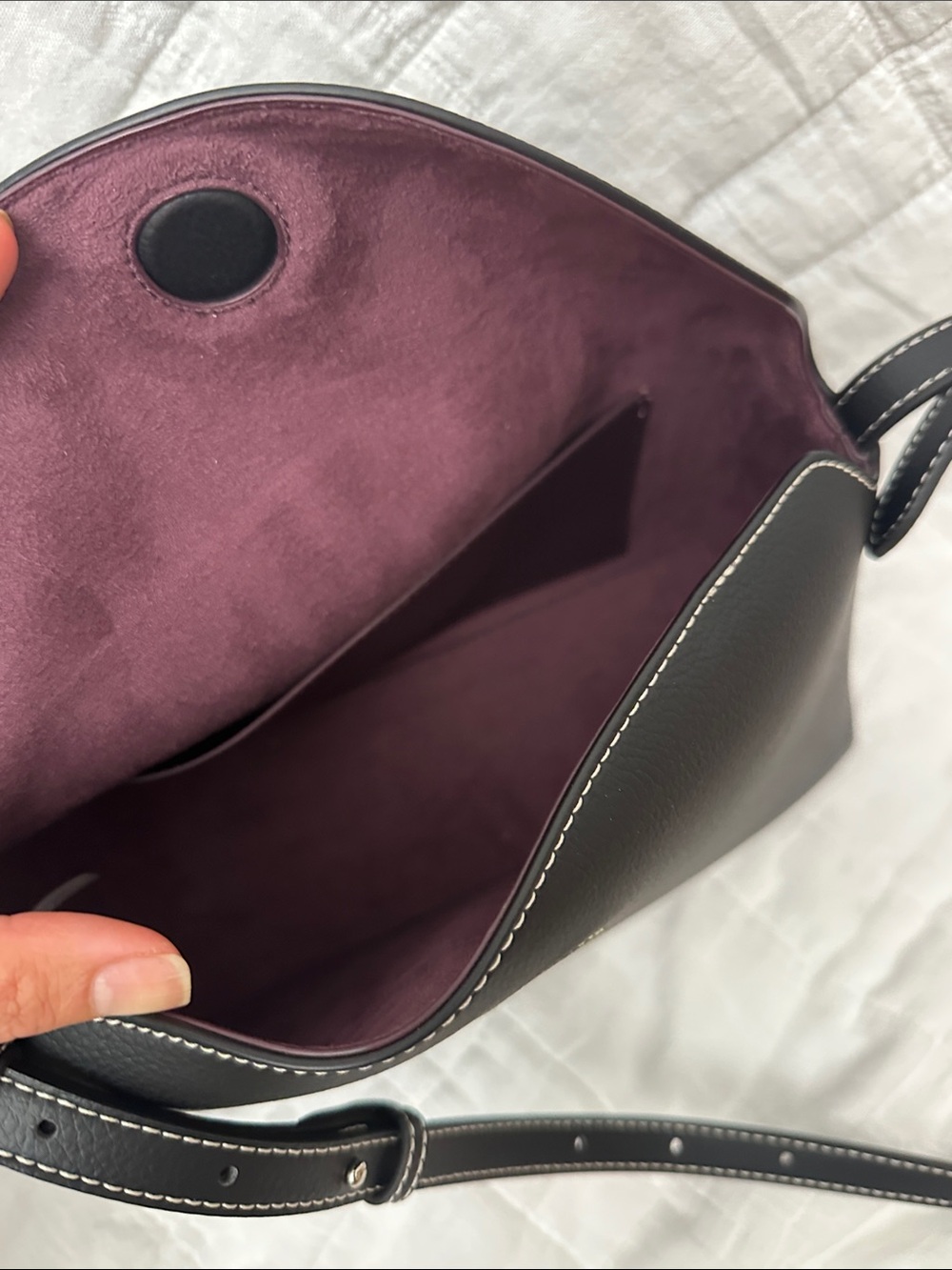 Freya Hudson bag black contrast stitching - Picture 6 of 9